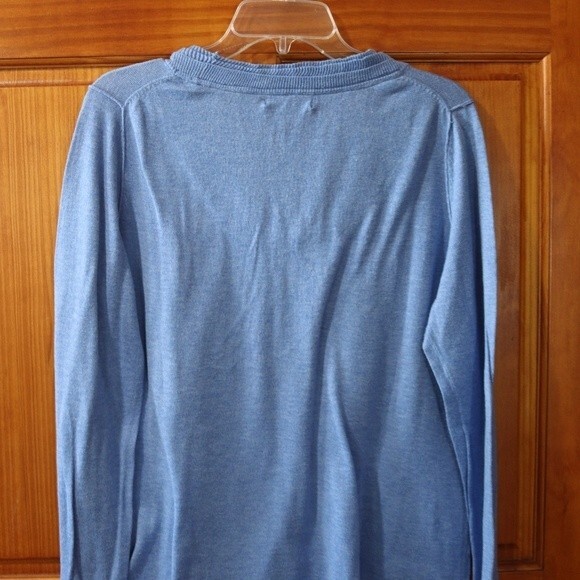 Banana Republic Light Blue Cotton Wells Scoop Neck Top XL - Picture 7 of 13
